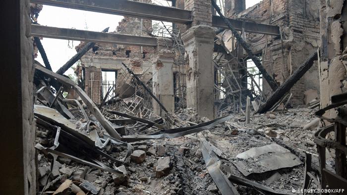 Разрушенная школа в Харькове, 28 февраля 2022 года