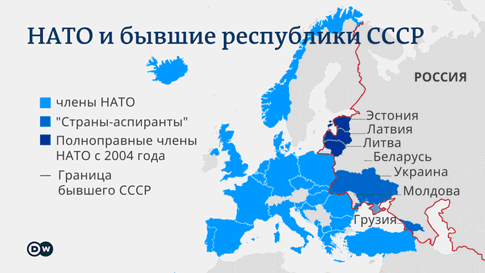 Инфографика - НАТО и бывшие республики СССР